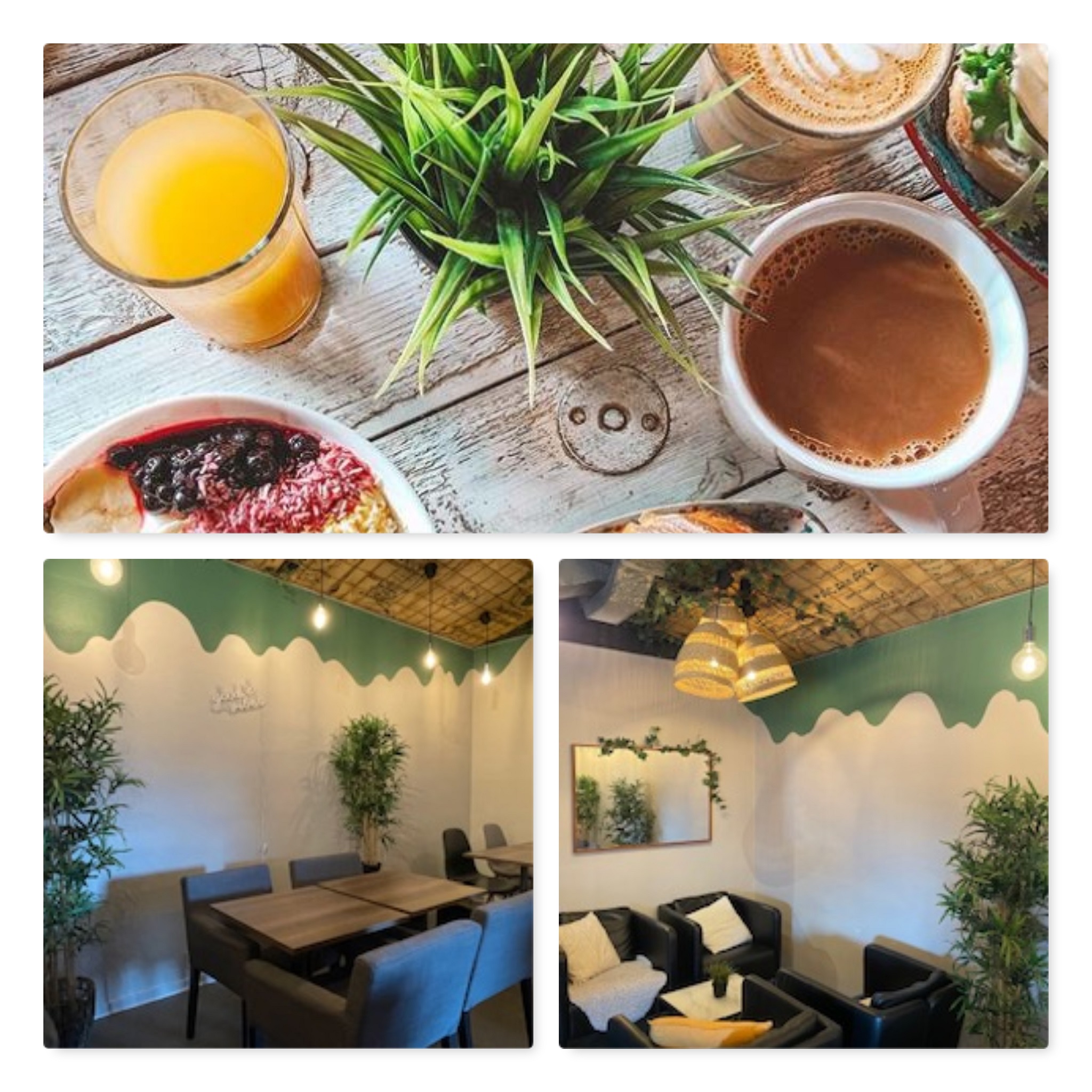 Frutjuice and coffee image