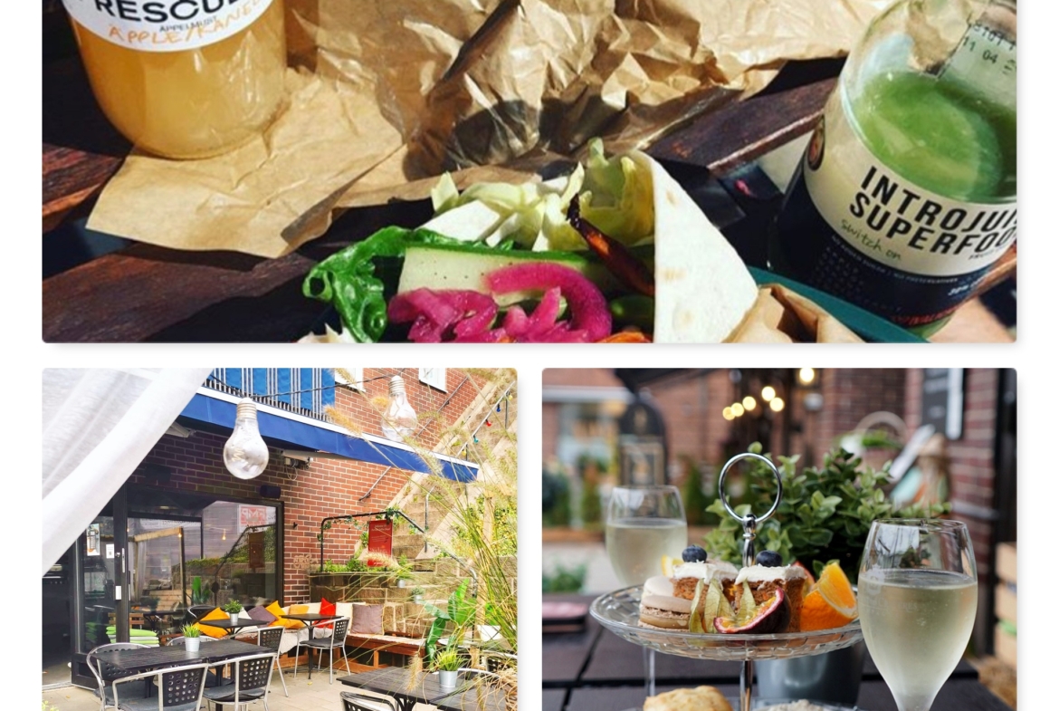 Collage images about food and beverage
