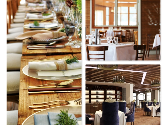 Restaurang i centrum med många sittplatser och modern miljö