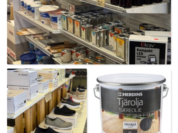 färgbutik Kramfors tapeter hemtextilier butik interiör