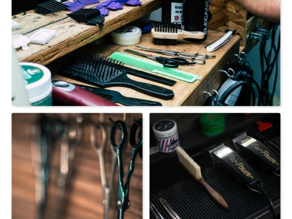frisörsalong Knivsta barbershop modern inredning tre stolar