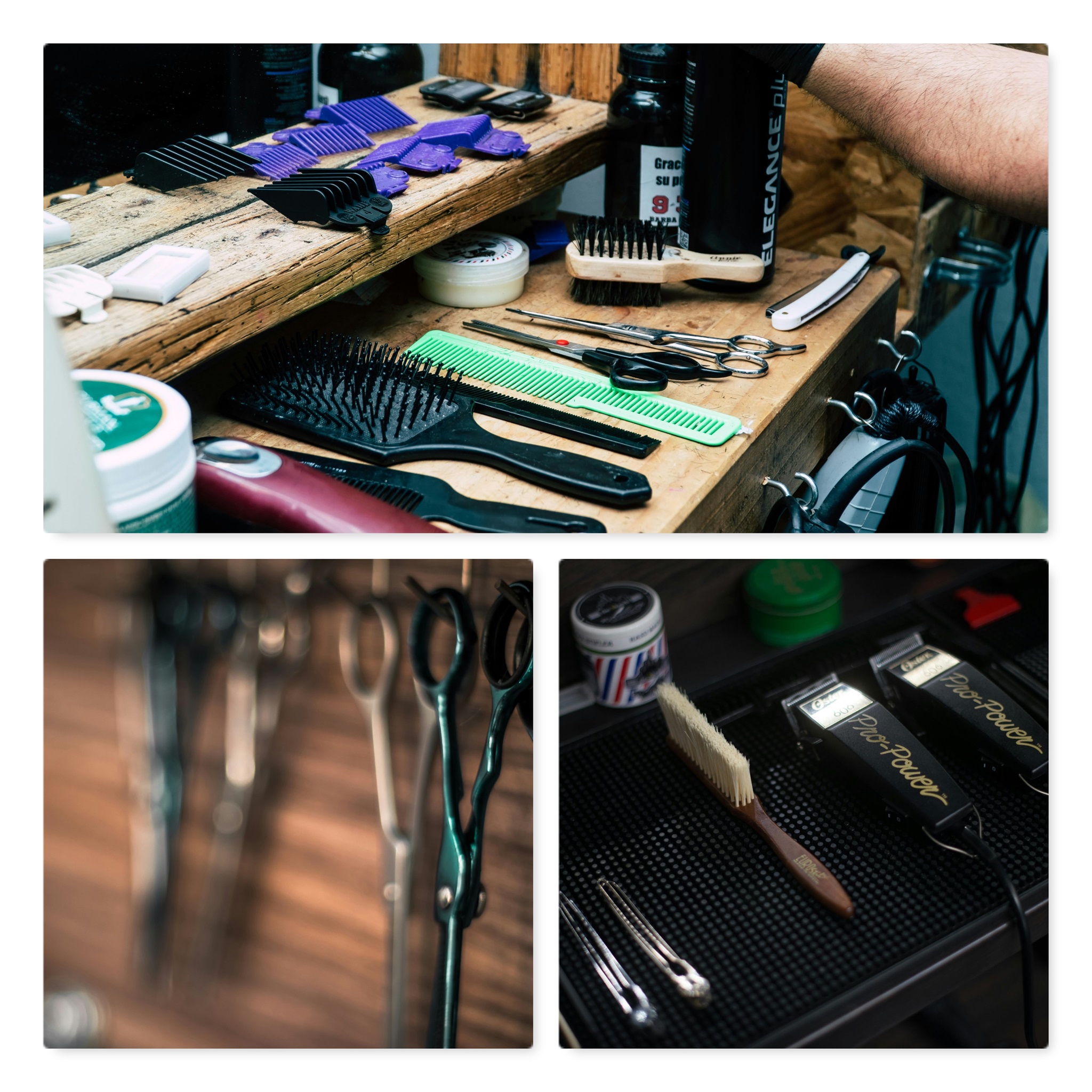 frisörsalong Knivsta barbershop modern inredning tre stolar